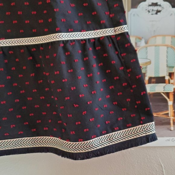 Luna Moon Boho Navy Midi Skirt - Picture 3 of 5